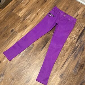 Trip NYC Low Rise Coated Punk Skinny Jeans